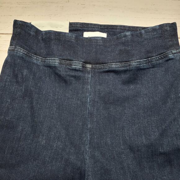 Frame Jet Set Flare Jeans Dark Wash Pull On Organic Cotton Blend Minimalist 26 2 - Picture 4 of 9